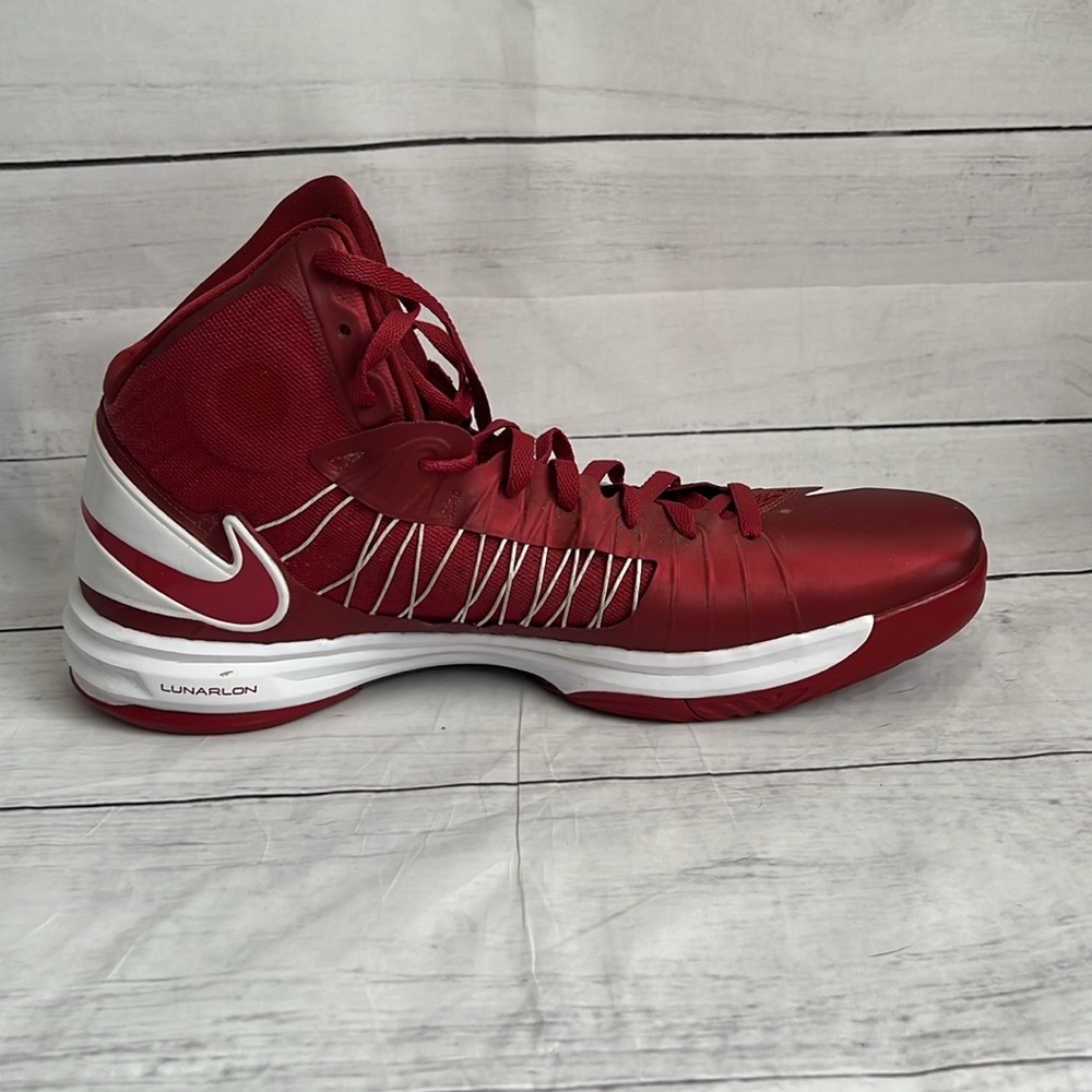 Summer Sale: Nike Hyperdunk TB Maroon High Top 524882-600 Mens Size: 17 - Picture 4 of 10